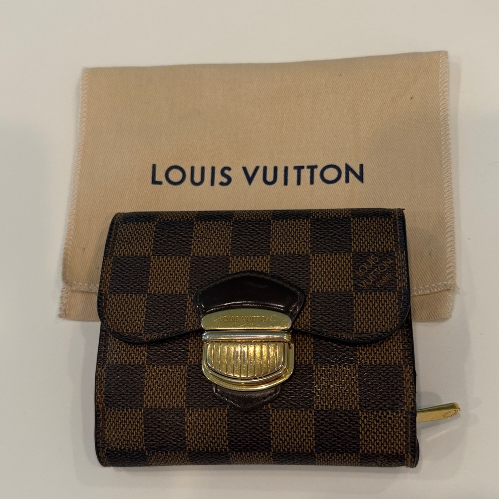 Louis Vuitton classic Joey Wallet Damier Ebene